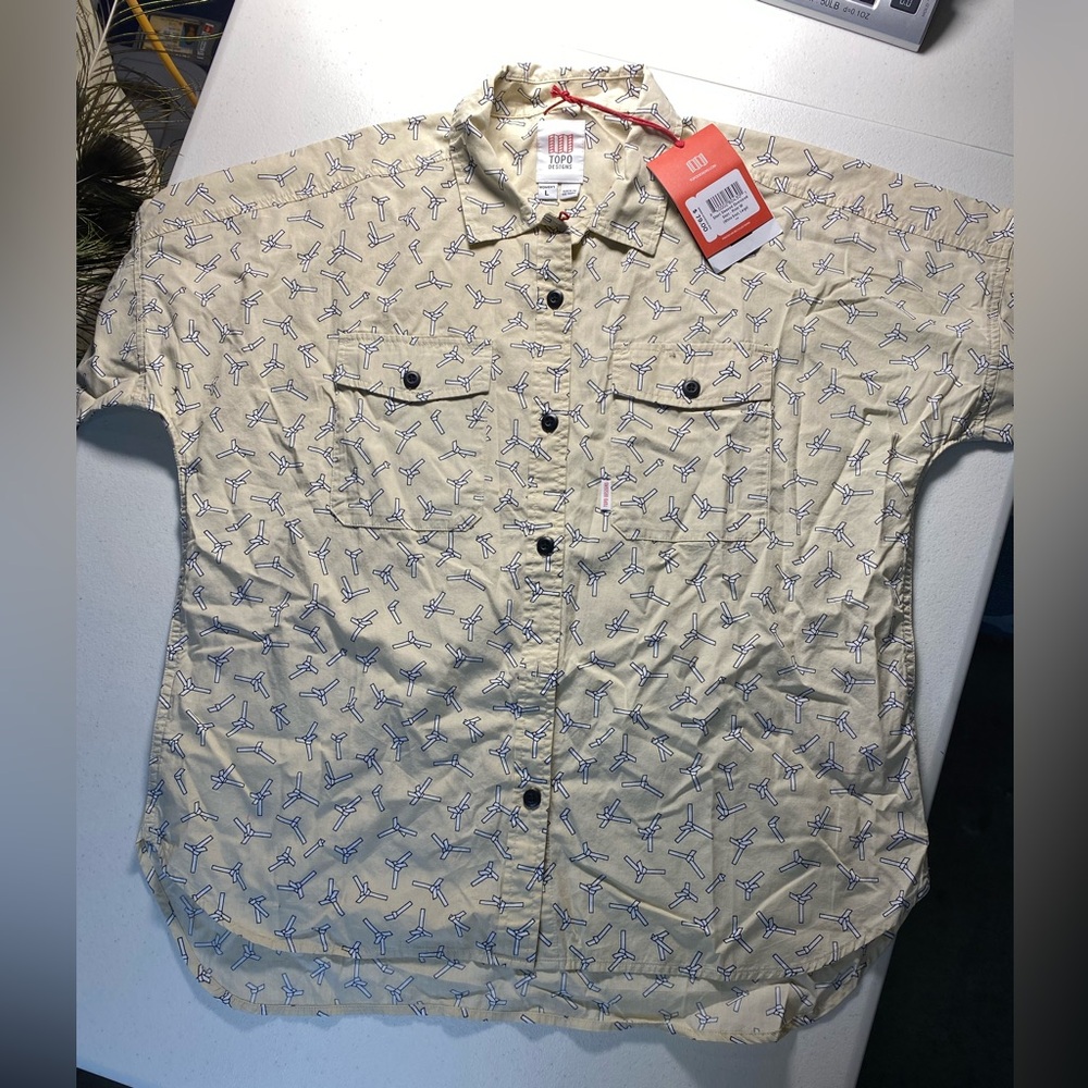 Topo Design Oversize Short Sleeved Shirt 158
